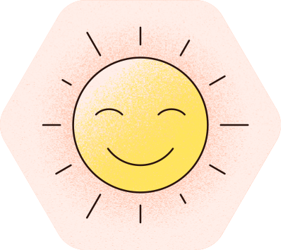 Symbol für Sonne und Sonnenschutz.