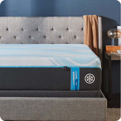 Customer review on Tempur-Luxe Breeze Soft mattress: “The cooling technology is amazing. My husband & I are sleeping soundly!”