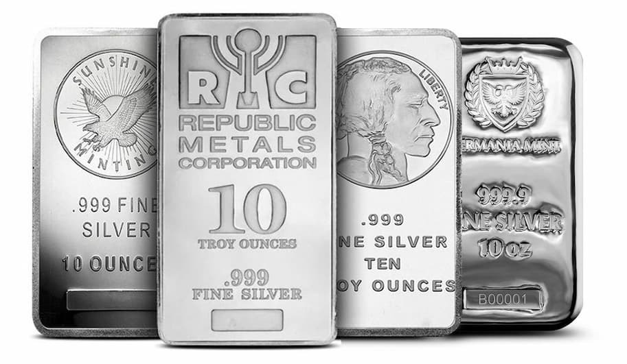 FLASH SALE: 10 oz Silver Bar (Varied Condition, Any Mint)
