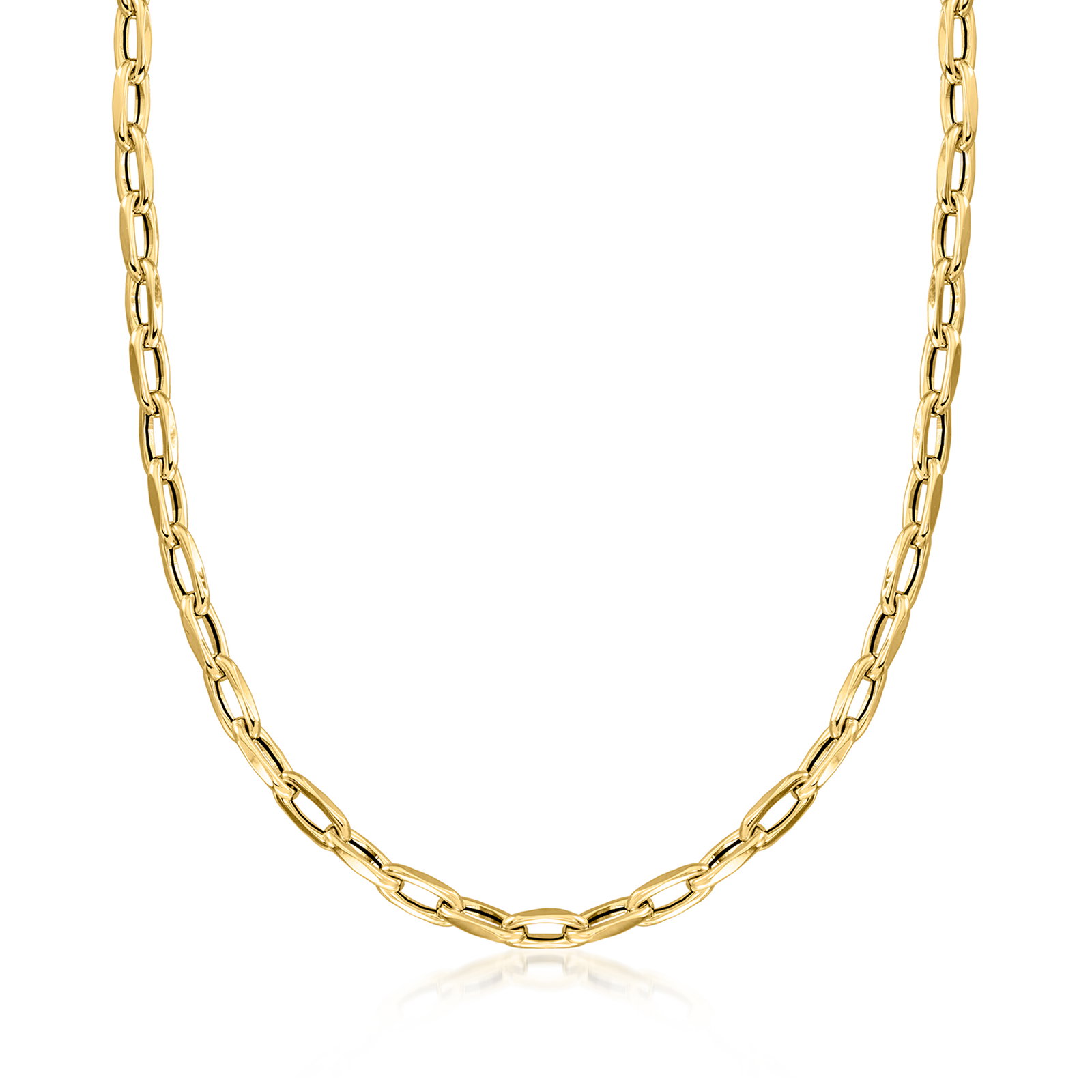 Image of Italian 3mm 14kt Yellow Gold Cable-Chain Necklace