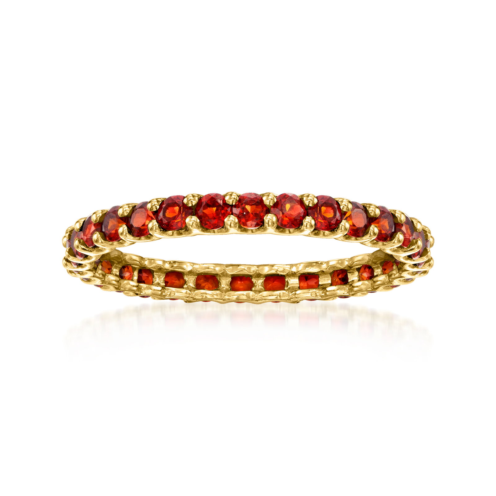 Image of 1.00 ct. t.w. Garnet Eternity Band in 14kt Yellow Gold