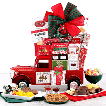 Red Holiday Truck Gift Basket, 38.34 oz. Total
