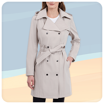 Calvin Klein Women's Hooded Trench Coat