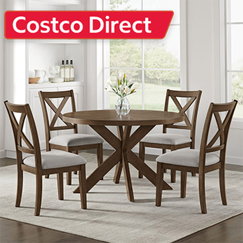 Lathan 48-inch Round Dining Table and 4 Chairs