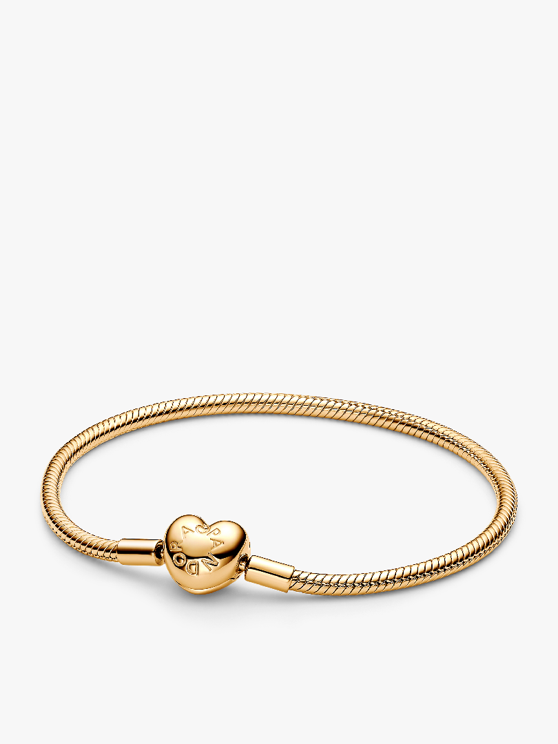 Pandora Moments Snake Chain-armband met hartsluiting