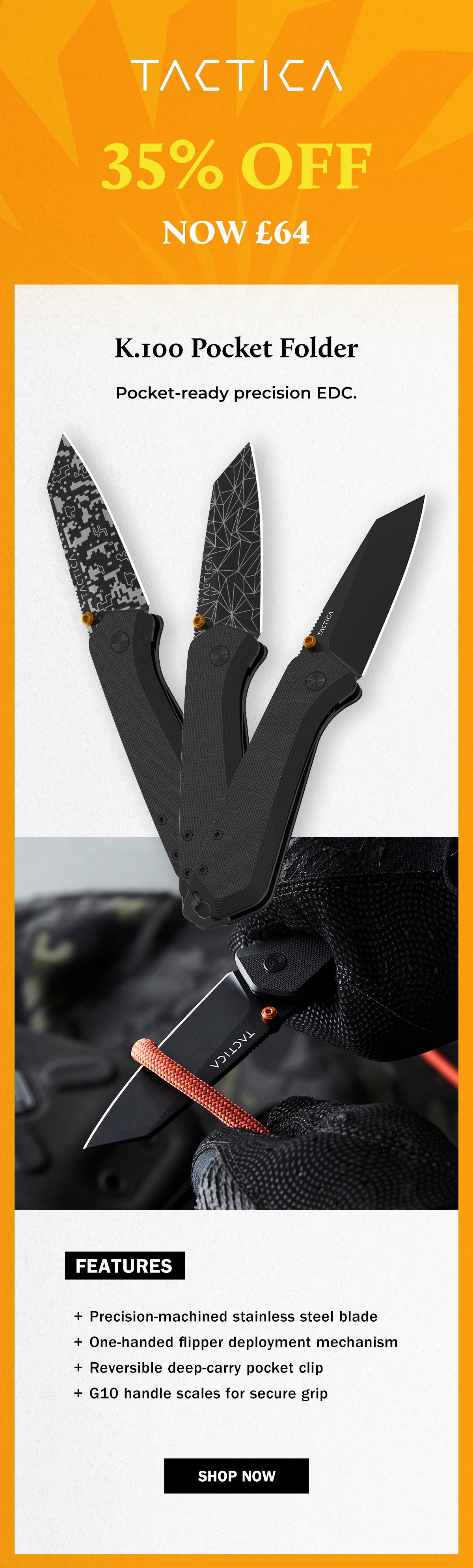TACTICA K.100 Pocket Folder | 35% Off | WildBounds Summer Sale