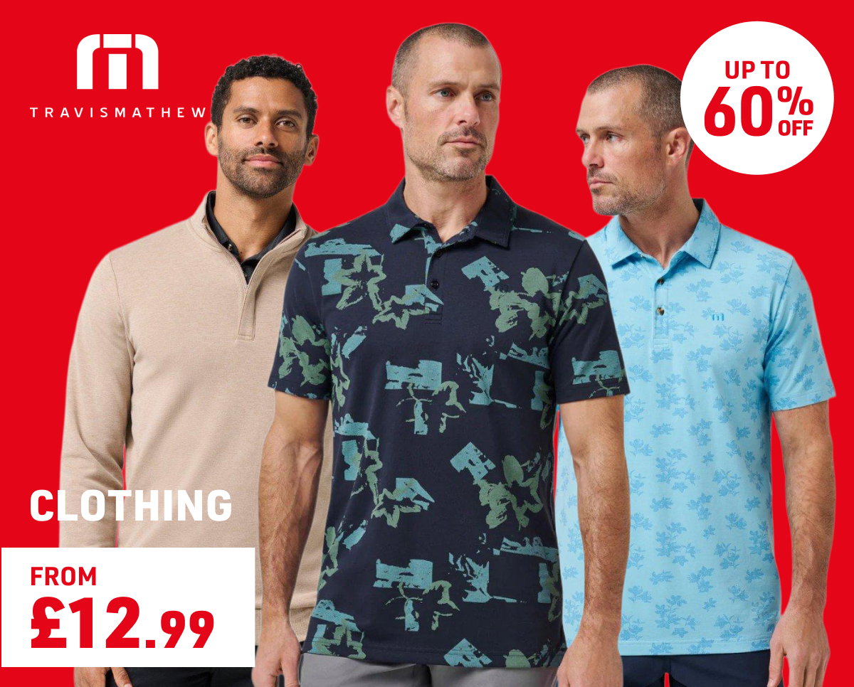 range of travis mathew clothing on sale