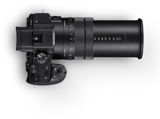 A top angle image of the RX10 V Camera