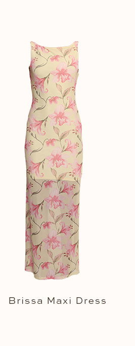 Brissa Maxi Dress - Yellow Floral