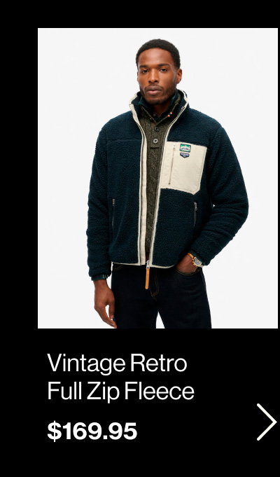 Vintage Retro Full Zip Fleece