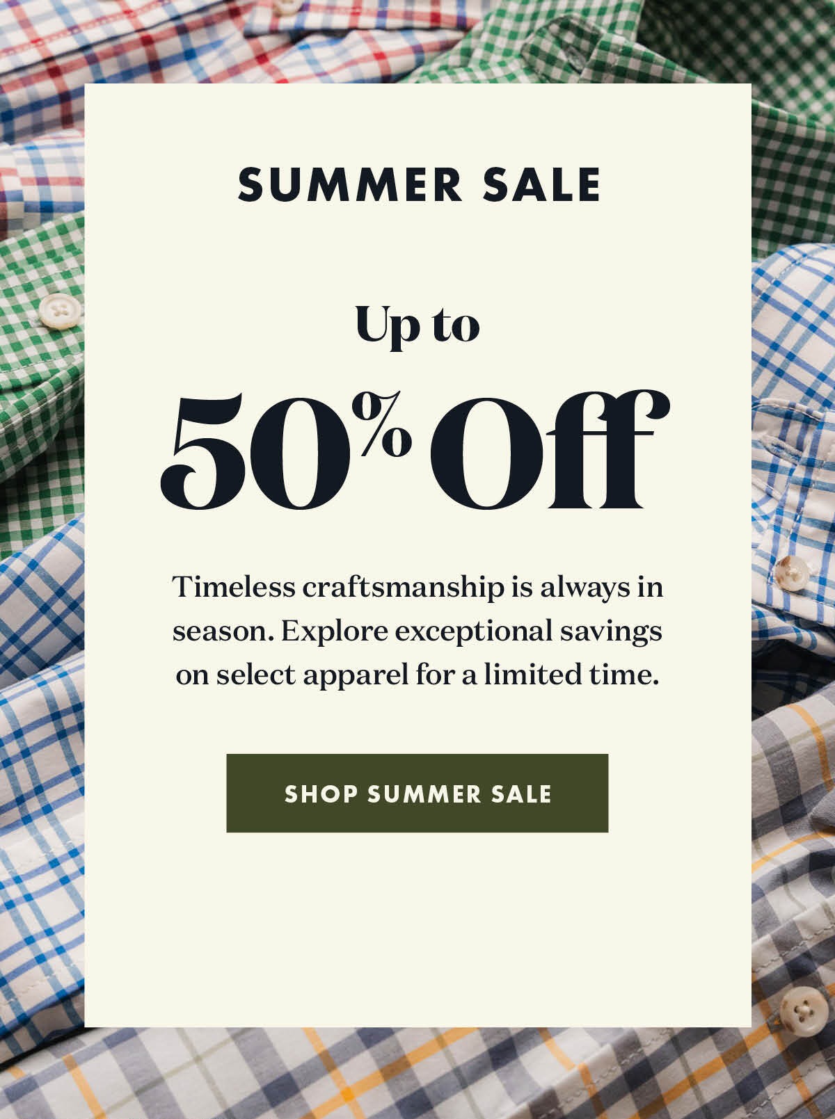 Summer Sale - Up to 50% off - Shop Now