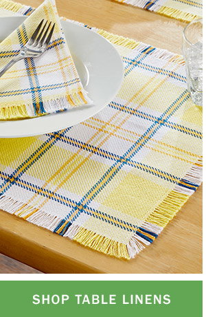 Shop Table Linens. New Colors: Mountain Weavers Hartland Plaid Cotton Placemat, Set of 2