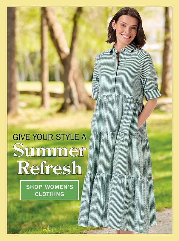 Give Your Style a Summer Refresh. Shop Women's Clothing. New Colors: Seersucker Tiered Maxi Dress