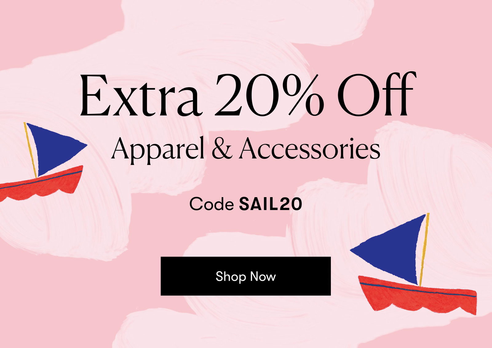 20% Off $200+ (Apparel & Accessories) Code: SAIL20