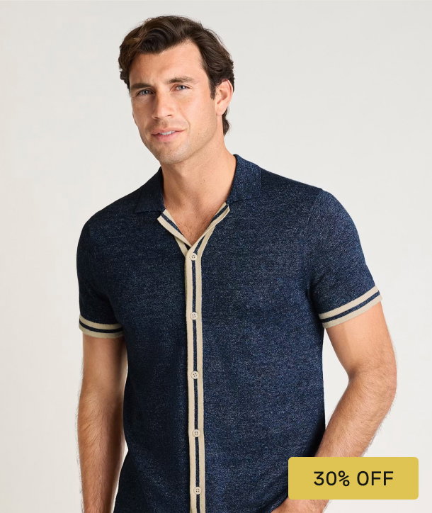 Hudson Linen Cotton Cabana Sweater Polo