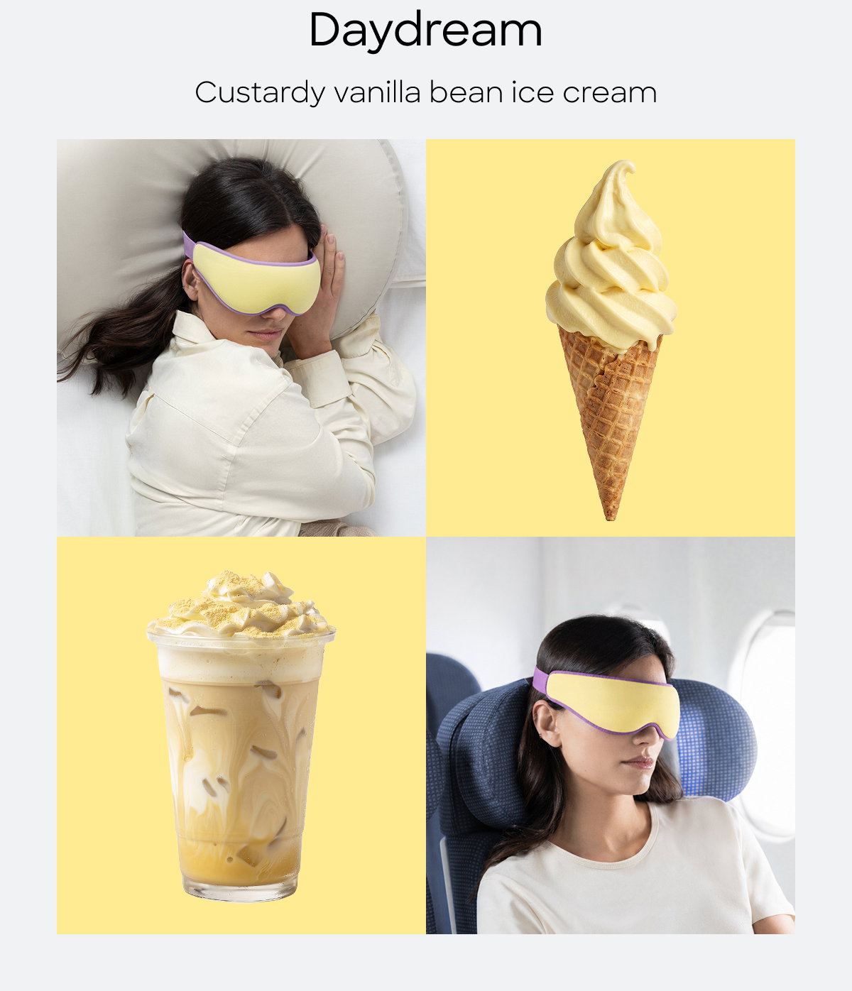 Eye mask in Daydream yellow