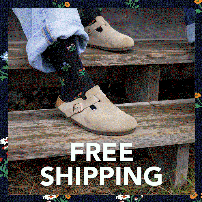 Shop New Styles & Colors with FREE SHIPPING - a green striped sock and navy floral sock