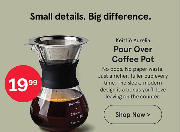 Keittiö Aurelia Pour Over Coffee Pot with Filter