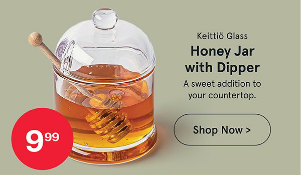 Keittiö Glass Honey Jar with Dipper