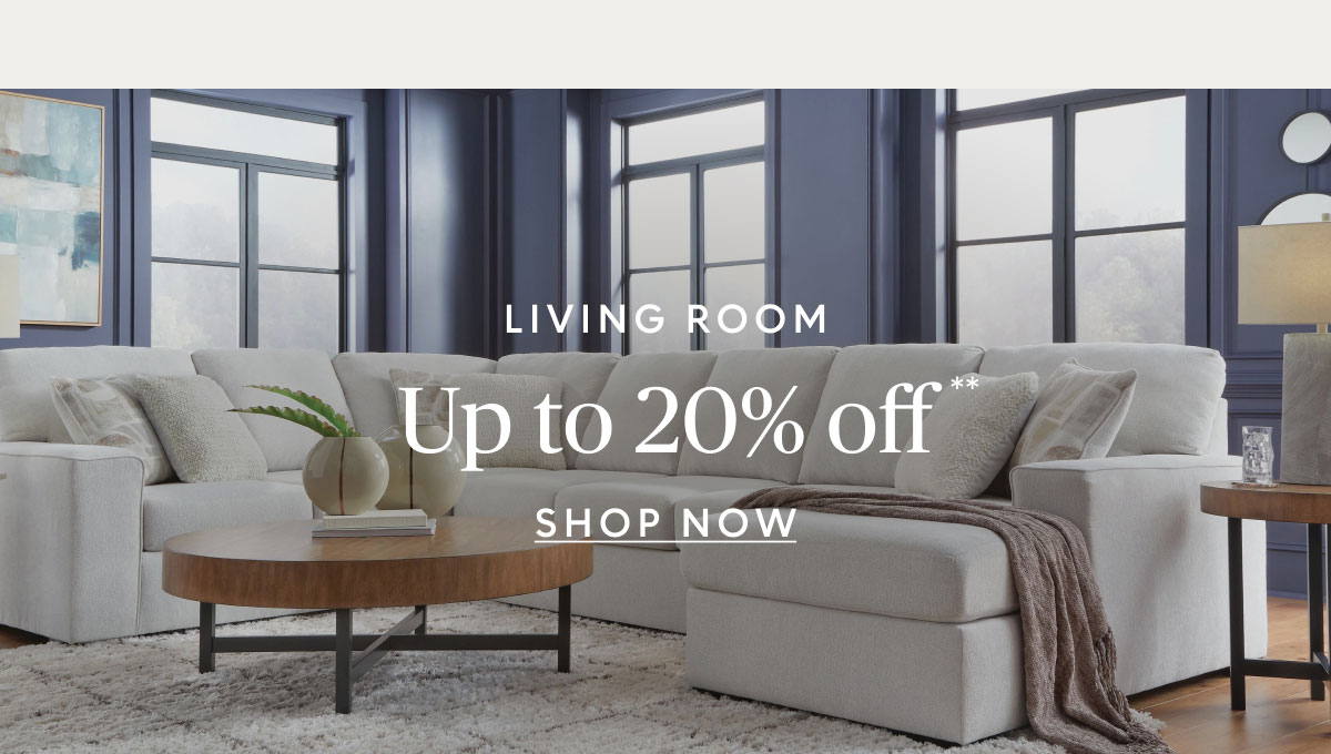 Living room up to 20% off**