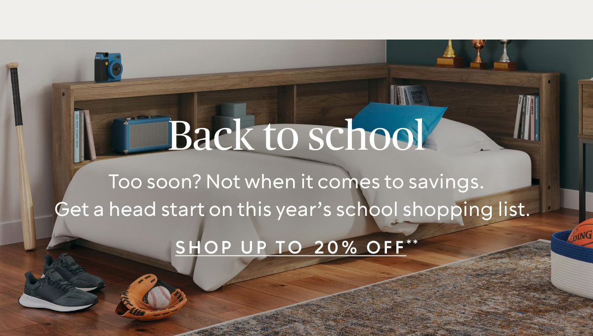 Back to school up to 20% off**
