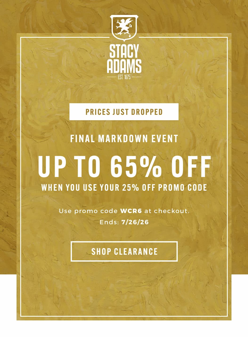 Up to 65% off when you use your 25% off promo code: WCR6. Display images to learn more.