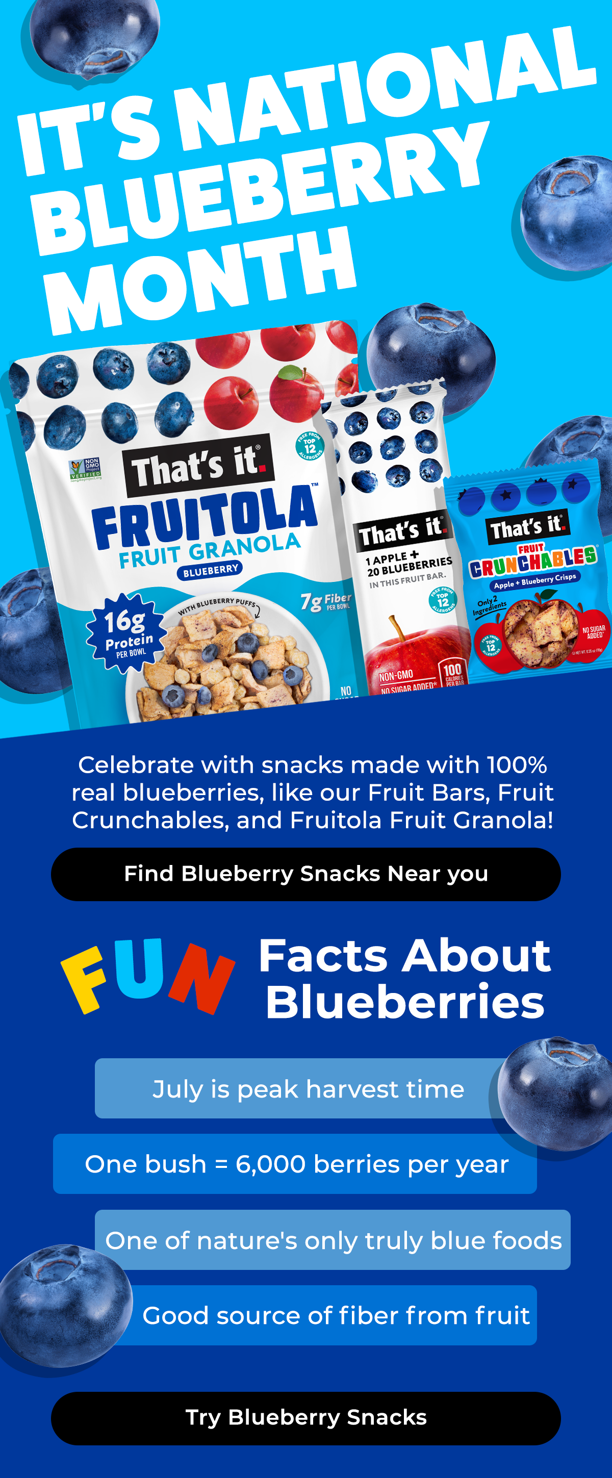 It's National Blueberry Month