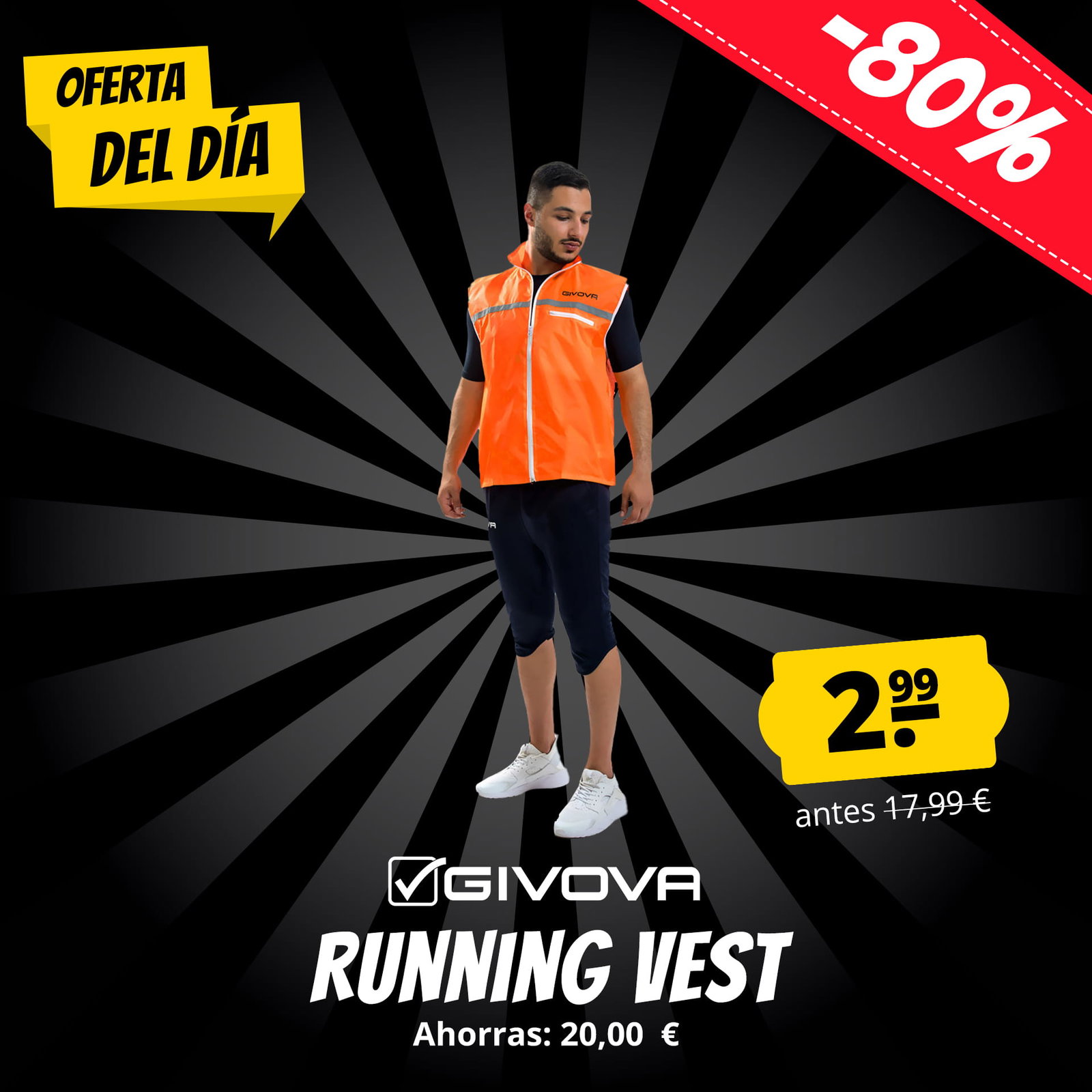 givova casacca running chaleco de running