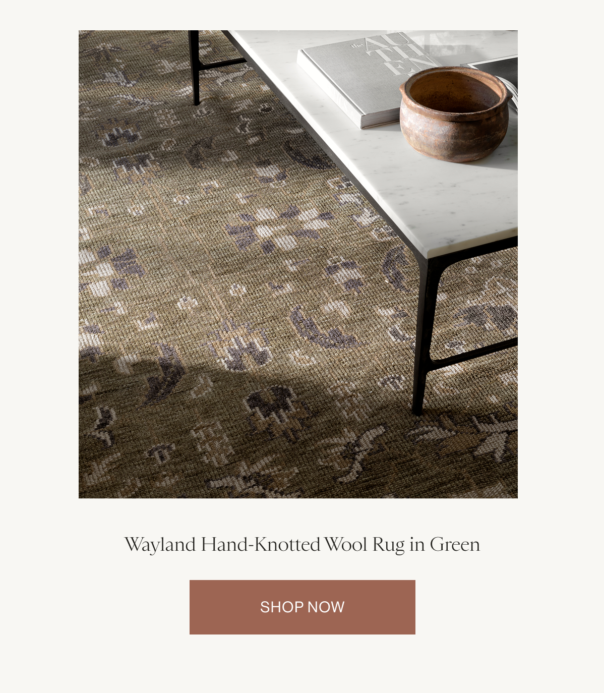 Wayland Hand-Knotted Wool Rug in Green
