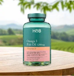 Holland & Barrett Omega 3 Fish Oil + D3 1200mg 120 Capsules