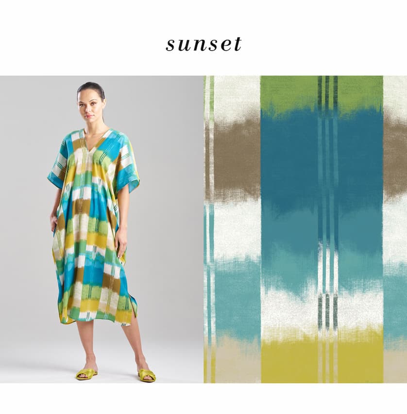 Relaxed styles you’ll want to wear 24/7. New Print: Sunset