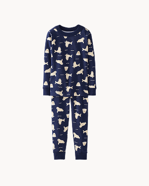 Holiday HannaJams™ Pajama Set | Wally Walrus on Navy
