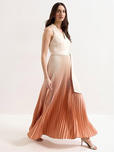 Sloane Orange Cross Front Midaxi Dress