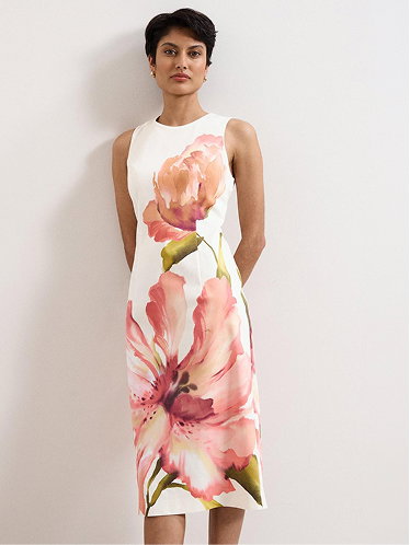 Nadina Cream Floral Shift Dress