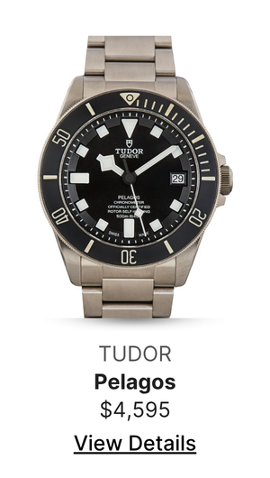Pre-Owned Titanium Tudor Pelagos ref 25600TN Black Dial