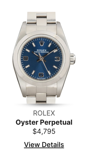 Used Rolex Ladies Oyster Perpetual Ref 76080 Blue Dial