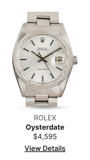 Pre-Owned Rolex Oysterdate ref 6694 Silver Index Dial