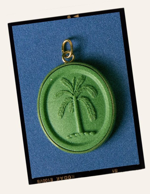 Palm Cameo Charm