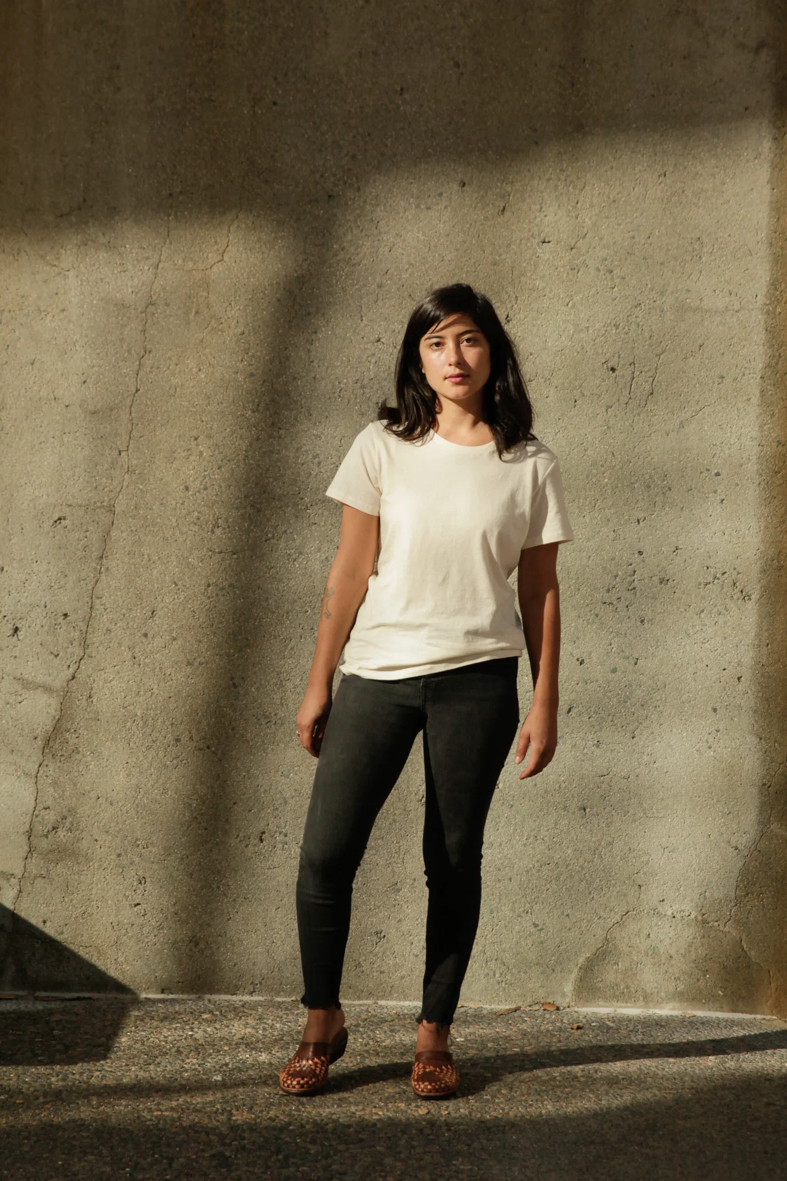 Image of Women's Organic Crew Tee in Natural