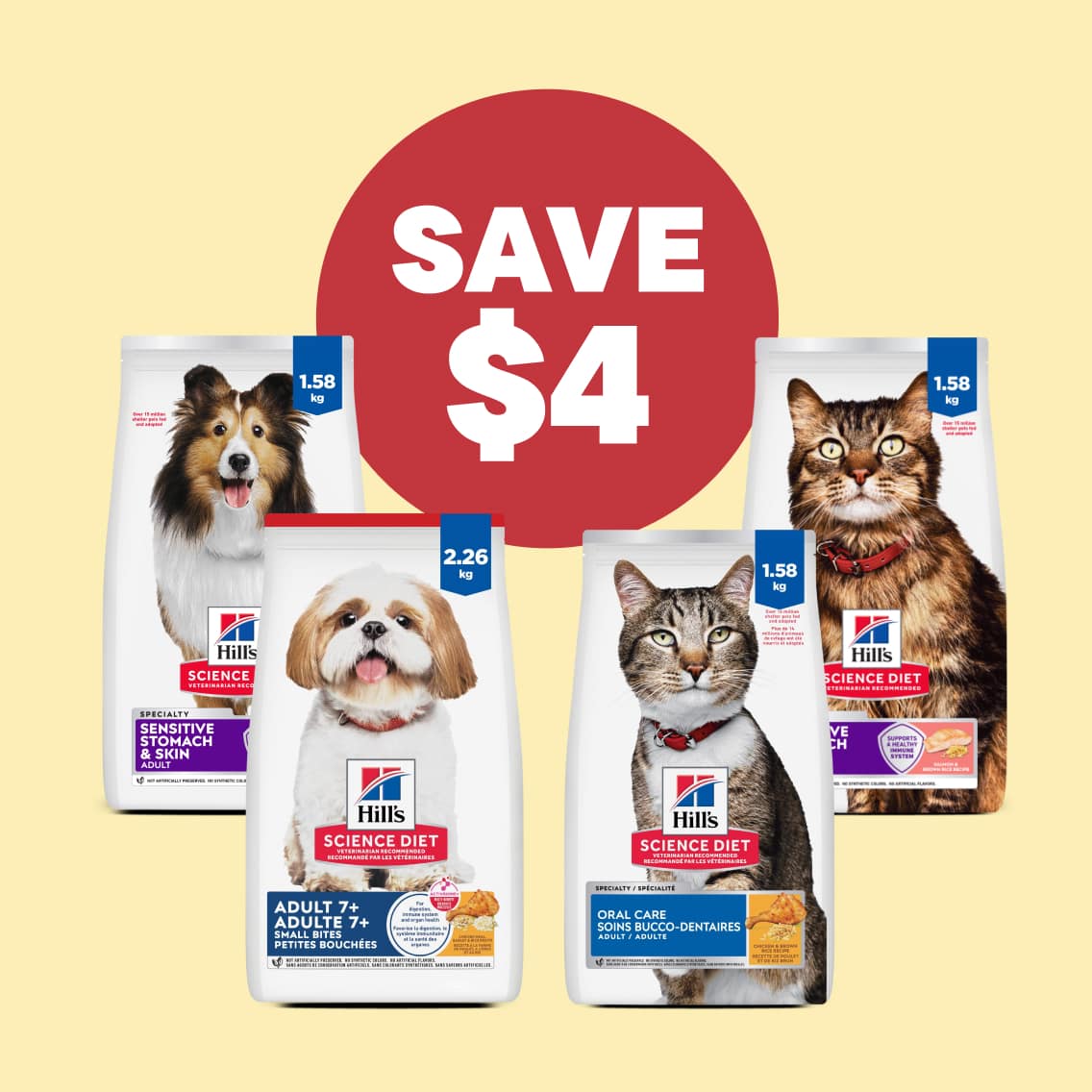 Hill's Science Diet Dry Dog and Cat Food Bags