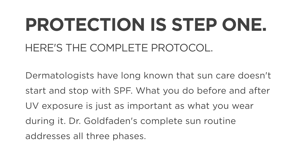 Protection Is Step One. Here's The Complete Protocol.