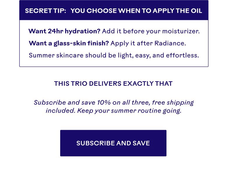 Subscribe and save 10% on all three products