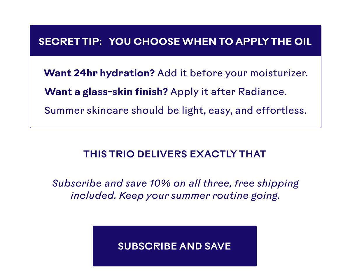 Subscribe and save 10% on all three products