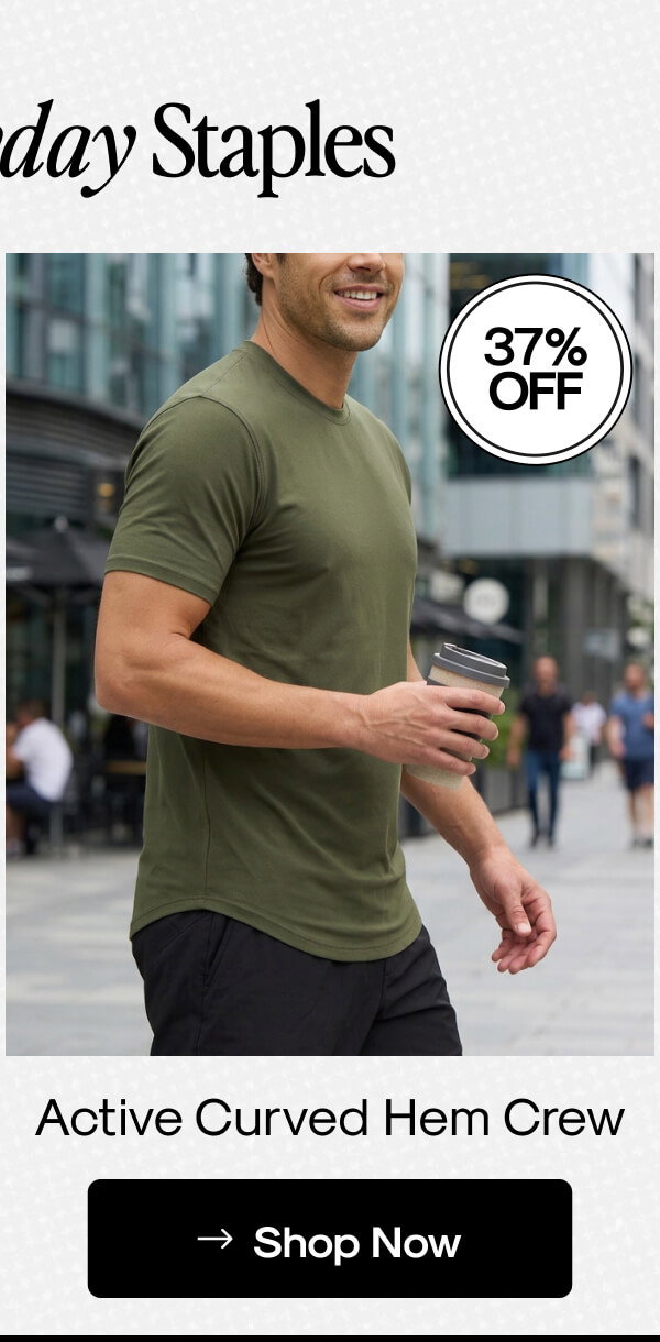 Active Curved Hem Crew 6-Pack