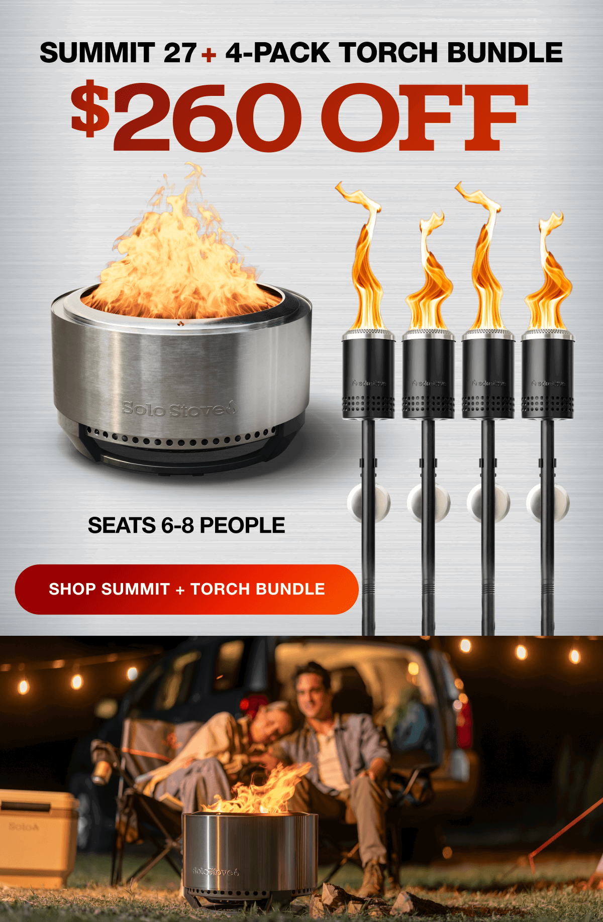 Summit 27 Fire Pit + Torches Bundle