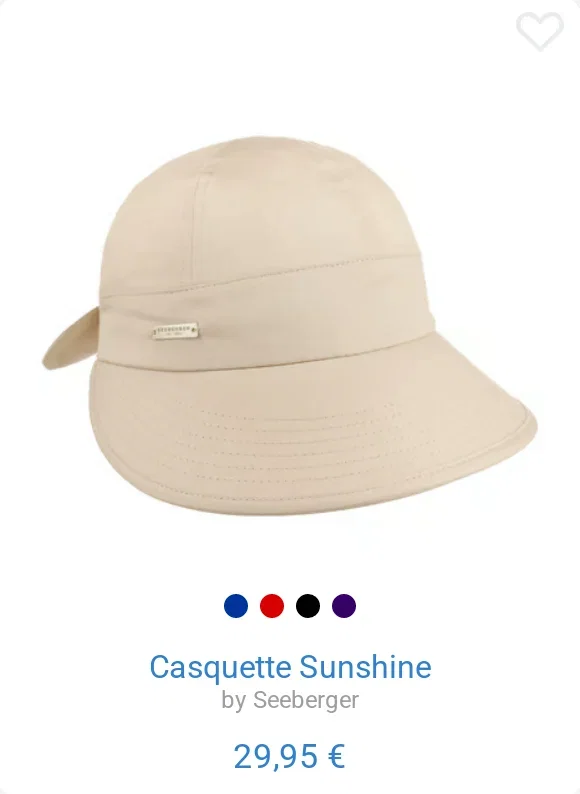 Casquette Sunshine by Seeberger