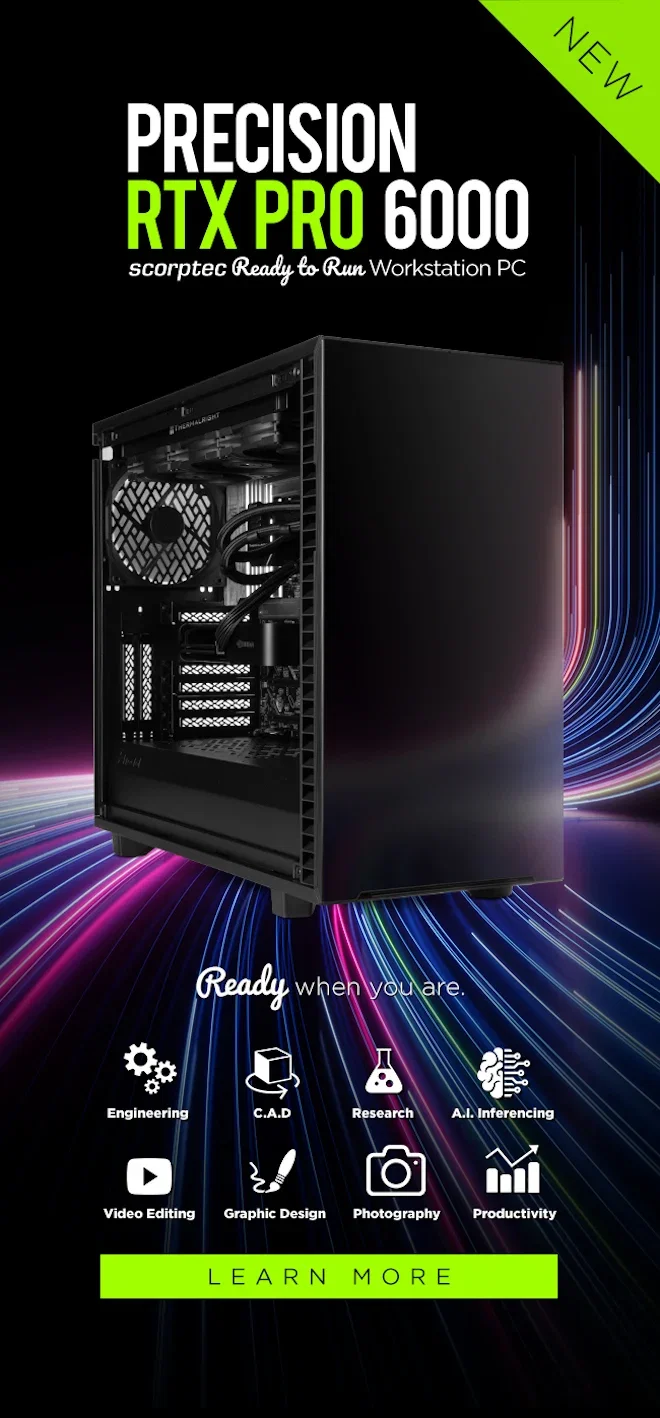 READY TO RUN Scorptec Precision RTX Pro 6000 Workstation System