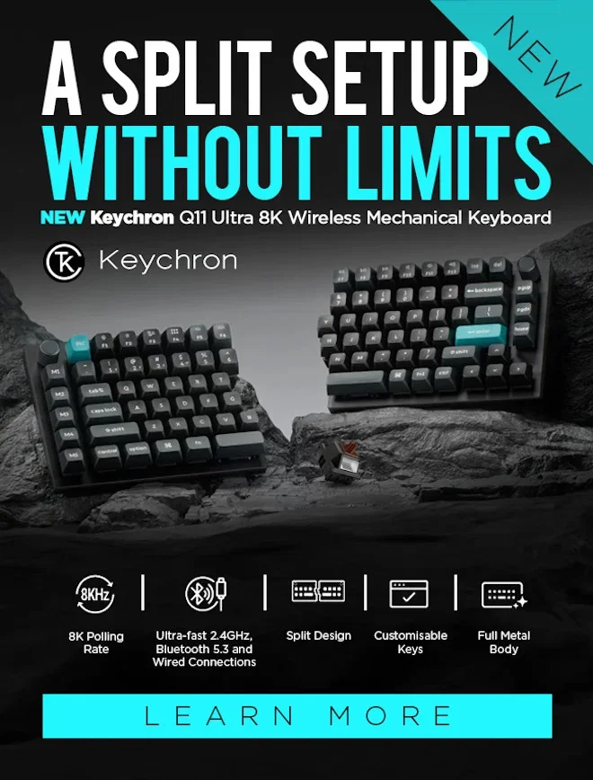 NEW Keychron Q11 Ultra 8K Wireless Custom Mechanical Keyboard