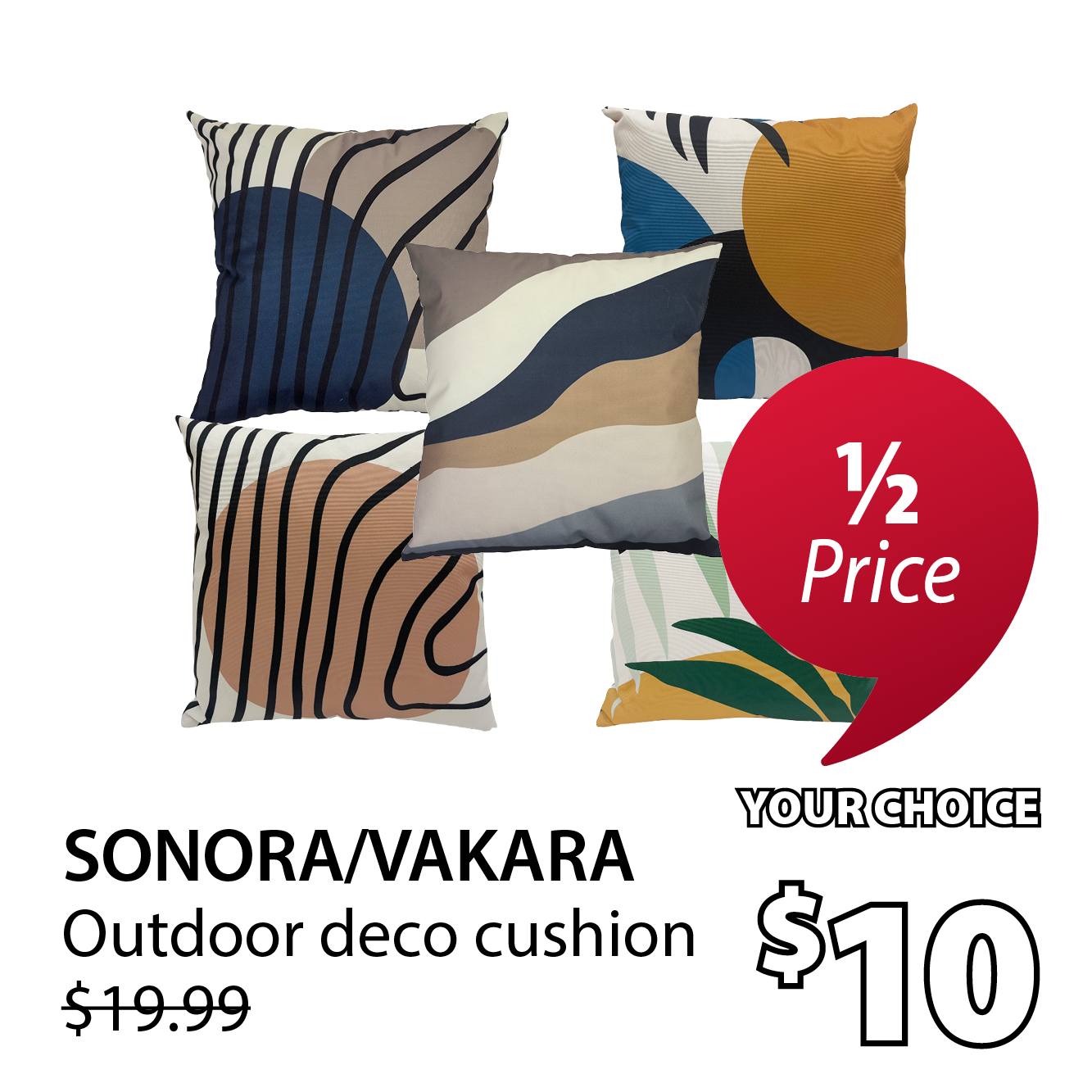 SONORA/VAKARA  Outdoor deco cushion | 1/2 Price