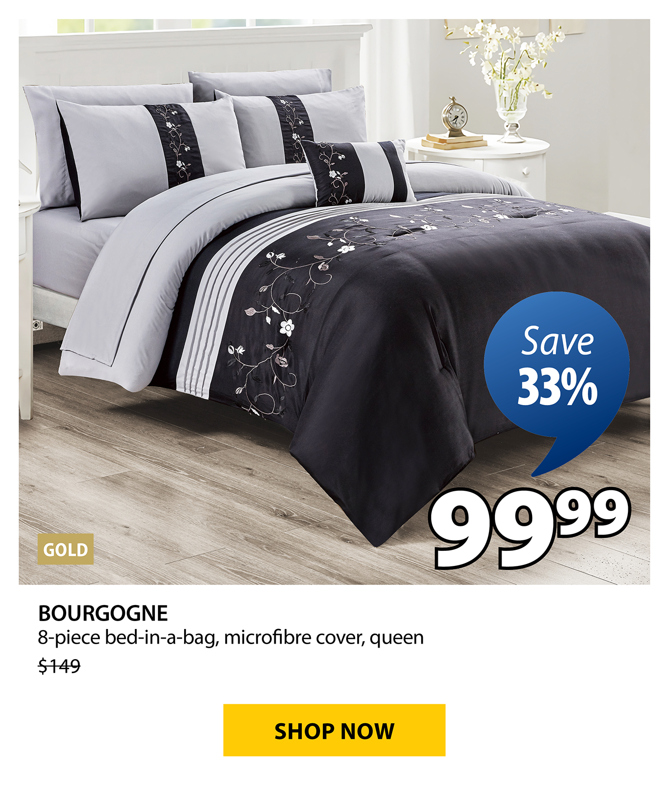 BOURGOGNE 8-piece bed-in-a-bag | Save 33%